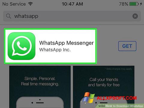 Posnetek zaslona WhatsApp Windows XP