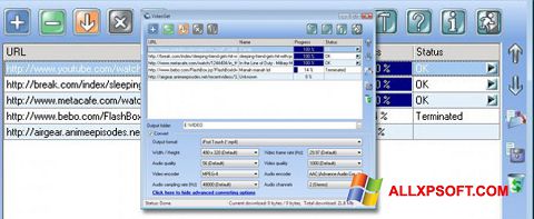 Posnetek zaslona VideoGet Windows XP