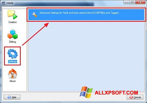 Posnetek zaslona Yamb Windows XP