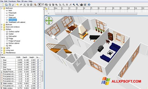 Posnetek zaslona FloorPlan 3D Windows XP