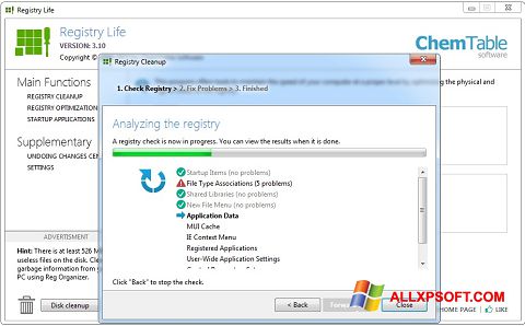 Posnetek zaslona Registry Life Windows XP