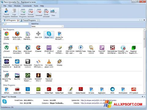 Posnetek zaslona Revo Uninstaller Windows XP