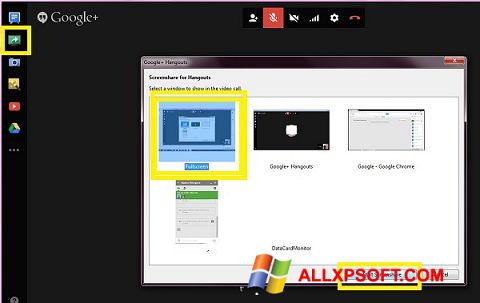 Posnetek zaslona Hangouts Windows XP