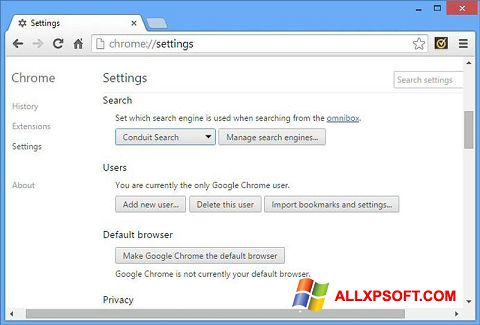 Posnetek zaslona Chrome Cleanup Tool Windows XP