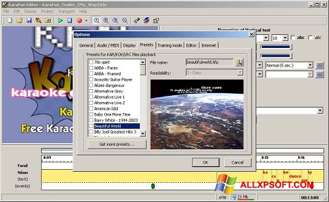 Posnetek zaslona KaraFun Windows XP