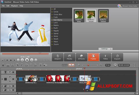 Posnetek zaslona Movavi Video Suite Windows XP