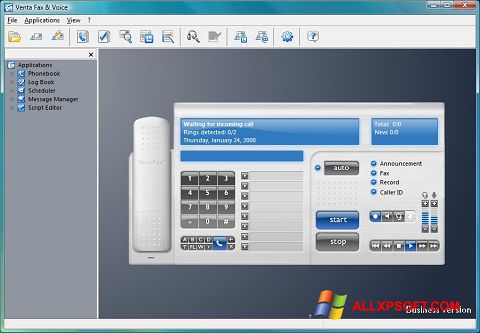 Posnetek zaslona VentaFax Windows XP