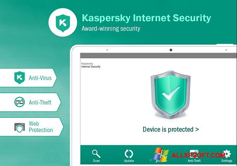 Posnetek zaslona Kaspersky Internet Security Windows XP