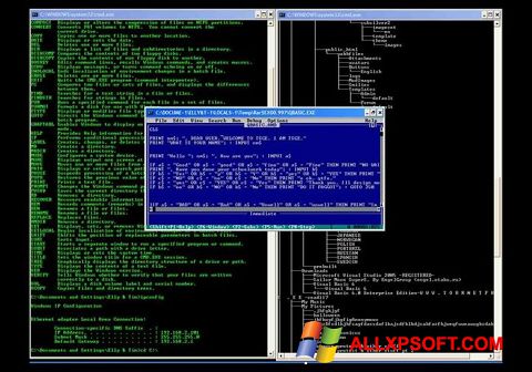 Posnetek zaslona QBasic Windows XP
