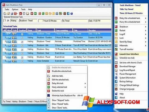Posnetek zaslona Auto ShutDown Windows XP
